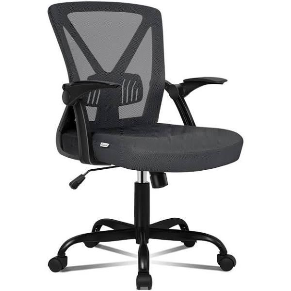 ALFORDSON Mesh Office Chair Tilt Adjustable Mid Back Dark Grey