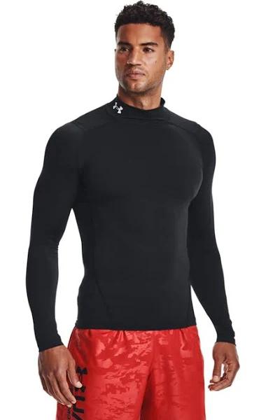 Under Armour HeatGear Compression Mock Long Sleeve T-Shirt Black - S