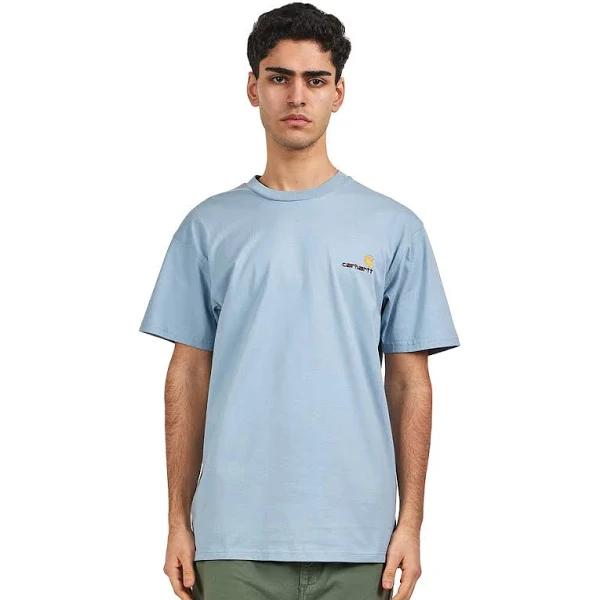 Carhartt WIP American Script T-Shirt L / Blue / Frosted Blue