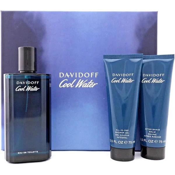 Cool Water by Davidoff for Men 4.2 oz EDT 3PC Gift Set