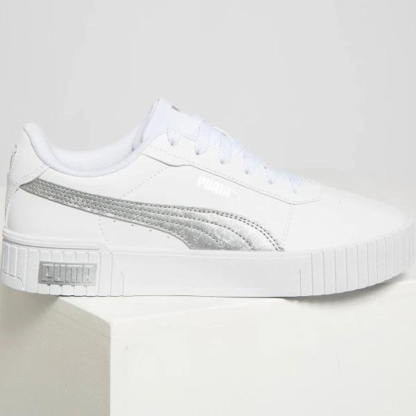 Puma Womens Carina 2.0 Space Metallics - White / Matte Silver