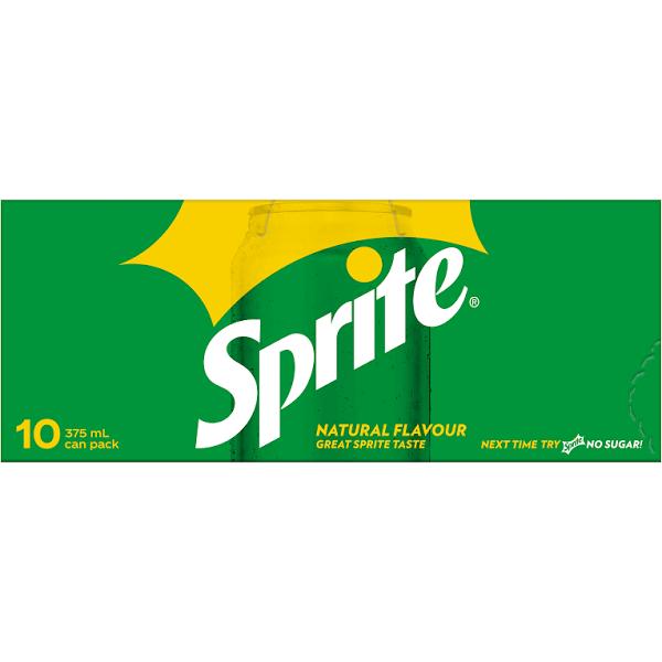 Sprite Lemonade Soft Drink Multipack Cans 10 x 375ml