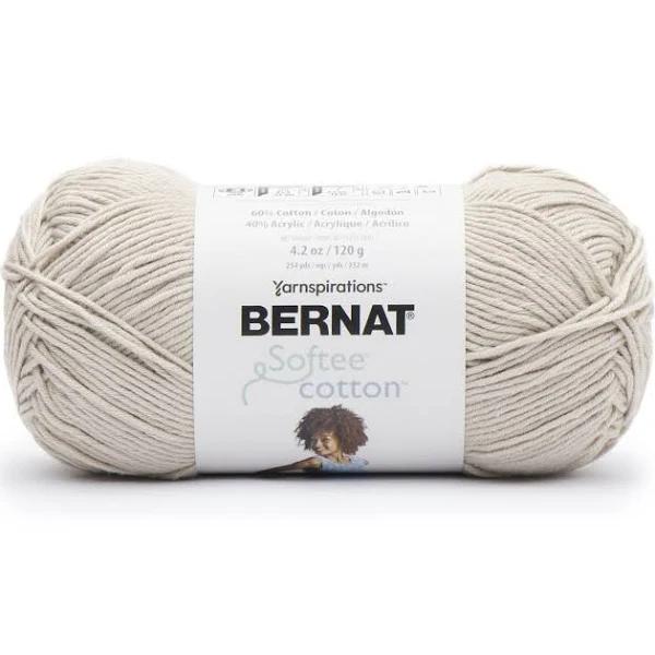 Bernat Softee Cotton Yarn-Feather Gray 161269-69002