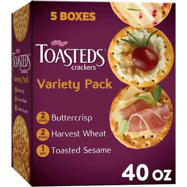 Toasteds Keebler Crackers Variety Pack, Buttercrisp, Harvest Wheat, To