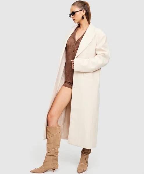 Olsen Coat - Cream - M - Women's Jackets - Lioness Fashion | AfterPay Available