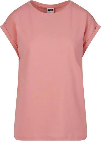 Urban Classics Womens Extended Shoulder Tee - Lemonade Pink