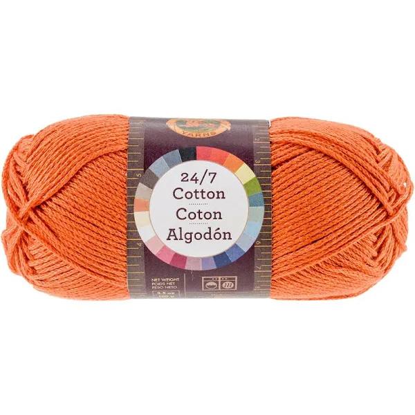 (Tangerine) - Lion Brand 24/7 Cotton Yarn