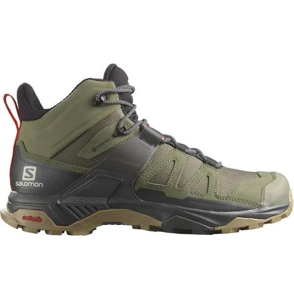 Salomon x Ultra 4 Mid GTX Men's Boot US 9.5 Deep Lichen Green Peat Kel