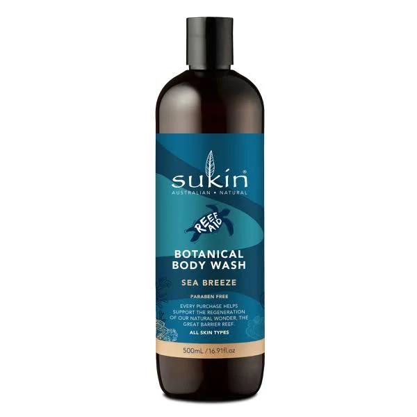 Sukin x Reef Aid Botanical Body Wash Cap 500ml