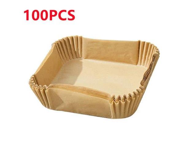 50/100x Disposable Liner Pan Parchment Oil Non-stick Air Fryer Paper Baking Oven