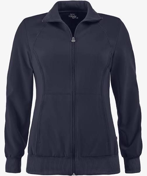 Cherokee Infinity 2391A Scrubs Jacket Womens Zip Front Warm-Up Navy