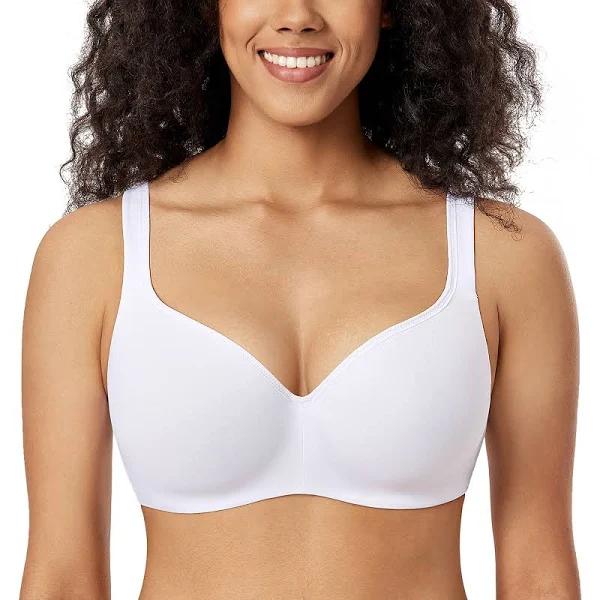 DELIMIRA Women's Smooth Firm Support Underwire Contour Balconette T-Shirt Bra