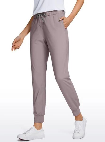 CRZ Yoga Women's Travel Slim Fit Stretch Drawstring Jogger 27'' Lunar Rock / XL