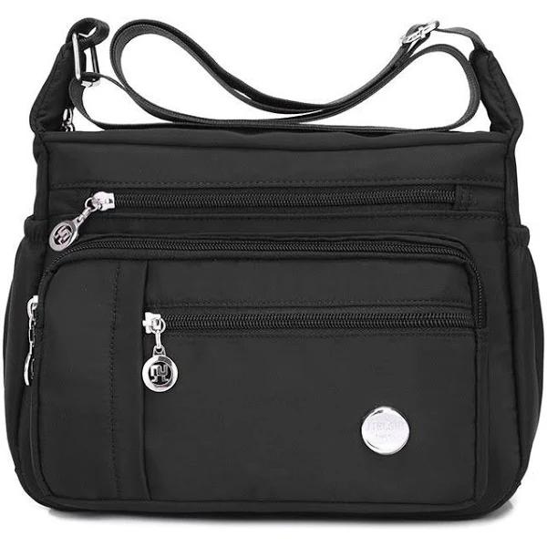 Nevenka Women Shoulder Handbag Roomy Multiple Pockets Fashion Crossbody Purse-Black - S - AfterPay & zipPay Available