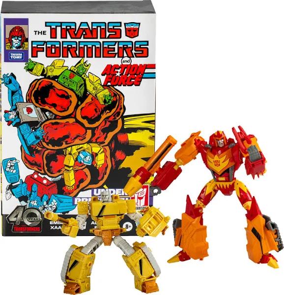 Transformers Generations Comic Edition Autobot Flame and Emirate Xaaron Action Figure