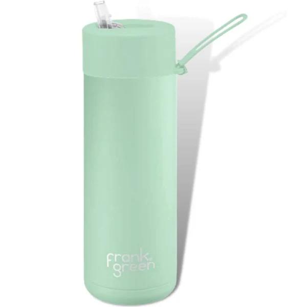 Frank Green Reusable Bottle Ceramic 20oz Mint Gelato - Straw Lid