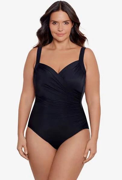 Miraclesuit Swim Sanibel Underwired Shaping Swimsuit Plus in Black 26W