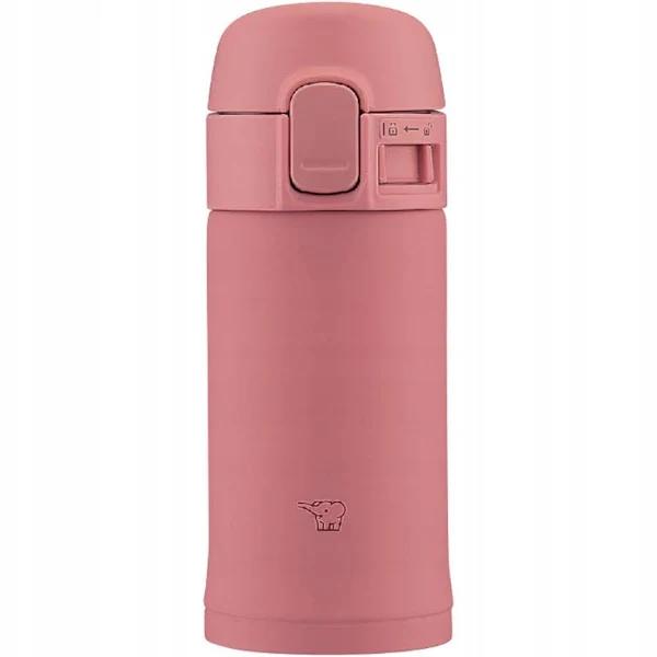 Zojirushi Water Bottle Stainless Steel Flask Mug Cup One Touch Open 0.2L Terracotta Color SM-PD20-PM