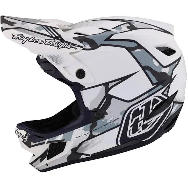 Troy Lee Designs D4 Composite Matrix Camo MIPS Helmet | White