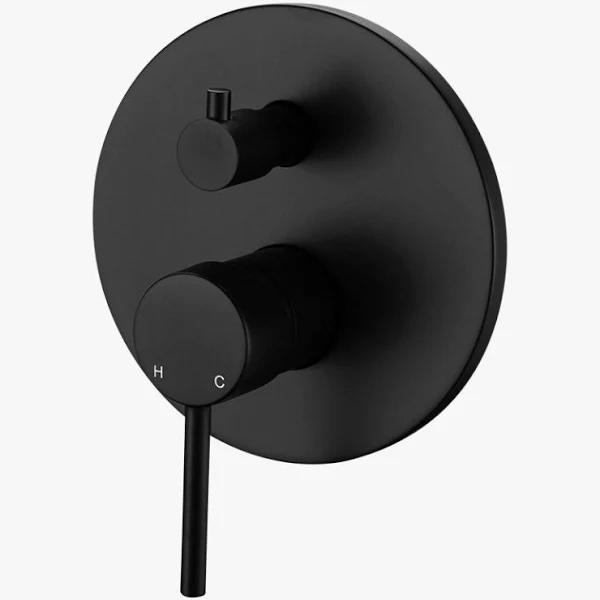 Eleanor Diverter Wall Mixer Black by Fontaine Industries