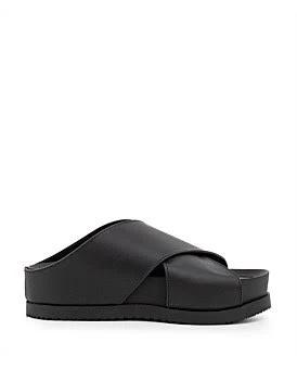 David Jones Edward Meller Kleese Crossover Slide in Black, Size 39 EU