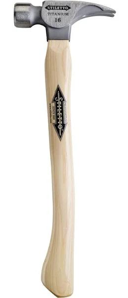 Stiletto TI16SC 16 oz Ti Smooth Face with Curved Hickory Handle, 18"