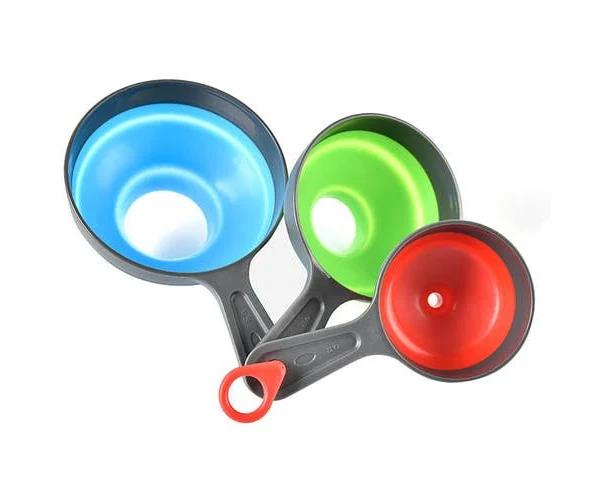 Canning Funnel Silicone Collapsible Funnels Set 3pcs Kitchen Funnel For Wide Mouth Liquid