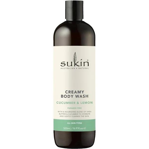 Sukin Creamy Body Wash - Cucumber & Lemon (500ml)