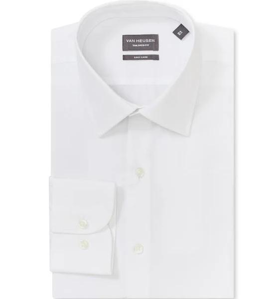 Euro Tailored Fit Shirt Solid Tailored Fit White