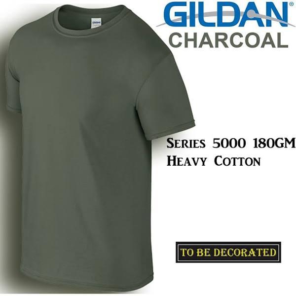 Gildan T-Shirt Charcoal Basic Tee S-5xl Small Big Men's Heavy Cotton 5XL