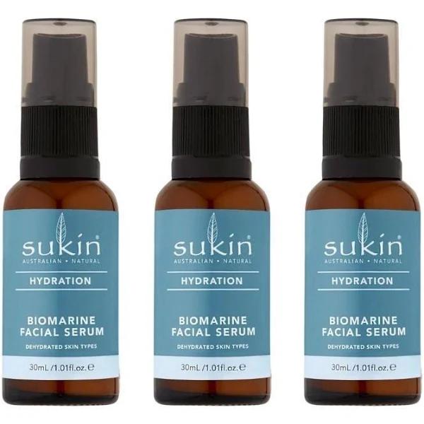 Sukin Hydration Biomarine Facial Serum 30ml x 3