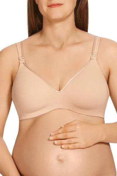 Berlei Barely There Cotton Maternity Wirefree Bra Soft Powder