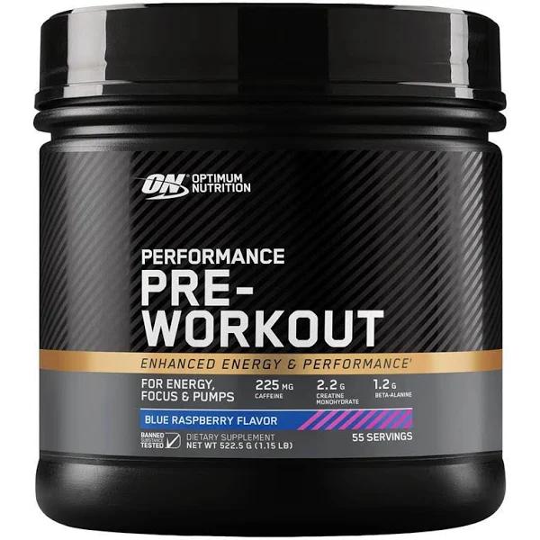 Optimum Nutrition Performance Preworkout Blue Raspberry 522.5g