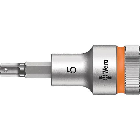 Wera 8740 C HF Zyklop In-Hex-Plus Holding Function Bit Socket, 1/2" Drive, 5x60mm, 05003821001