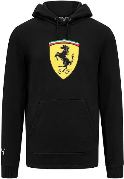 2023 Ferrari Fanwear Big Shield Hoodie (Black)