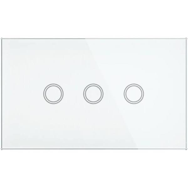 Brilliant Switch - Elite Glass Wall Switches, 3 Gang