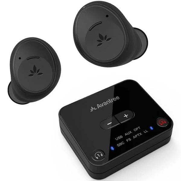 Avantree Ace T40 (HT4130) True Wireless Earbuds For TV Listening Watching, Bluetooth 5.2 Headphones With Transmitter For Optical, AUX, RCA Ported