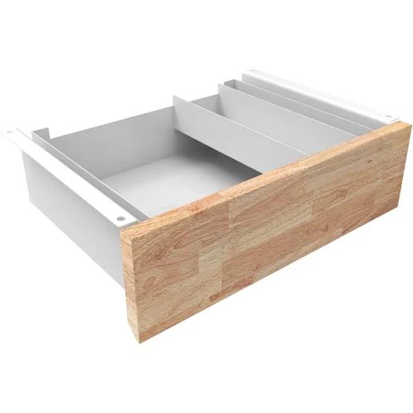 Desky Minimal Under Desk Drawer White / Natural Rubberwood