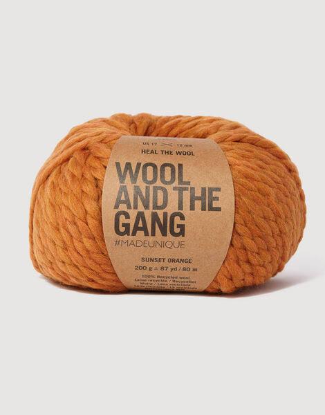 Wool And The Gang - Heal The Wool - 200 G - 100% Upcycled Wool - Super Chunky Yarn - Orange