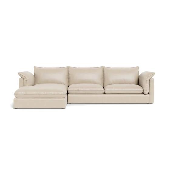 Sorrento Leather Modular Sofa Stone by Freedom, 100% Leather