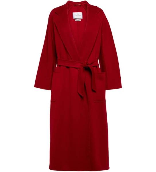 Max Mara Women's Labbro Cashmere Wrap Coat - Red - Long Coats