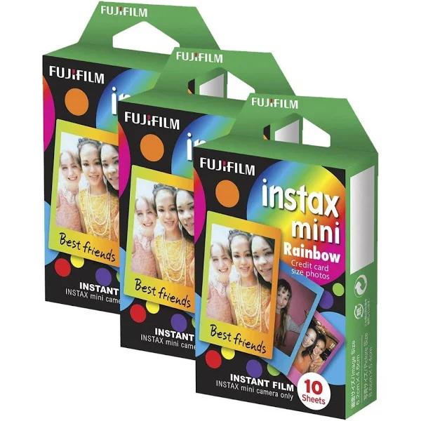 Fujifilm Instax Mini Rainbow Film 10 Pack (Triple Pack)