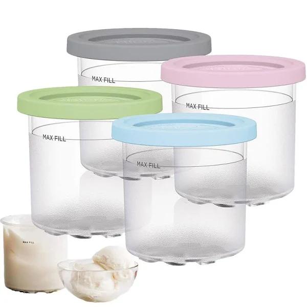 Ice Cream Tubs For Ninja Creami | 4/8 Pcs Leak-proof Ice Cream Containers With Lids | Ice Cream Pints For Ninja Ice Cream Maker NC301, Nc300,