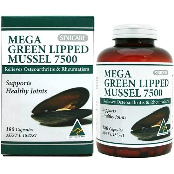 Mega Green Lipped Mussel 7500 180 Capsules