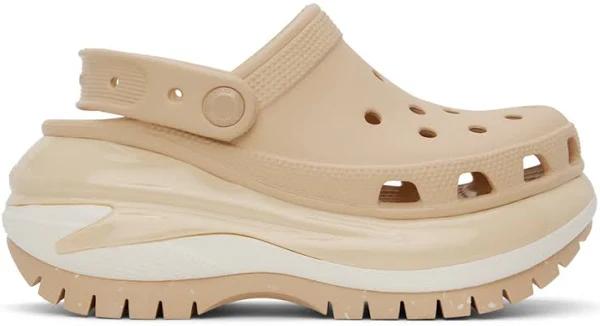 Crocs Beige Mega Crush Clogs