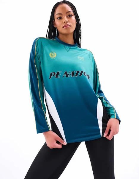 P.E Nation Womens Qualifier Long Sleeve Tee Green L