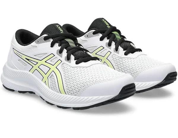 ASICS Kid's Grade School Shoes - Contend 8 GS - White/Glow Yellow 2