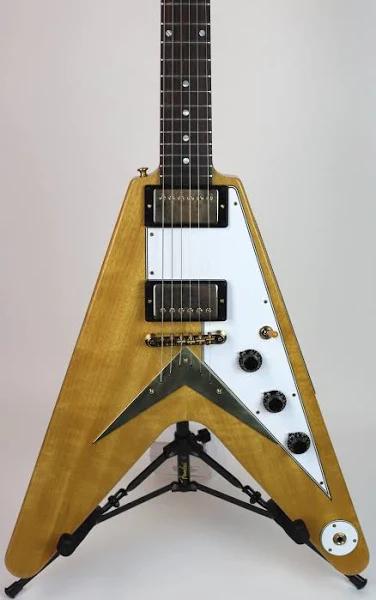 Gibson Custom Shop '58 Korina Flying V Reissue Natural with White Pickguard