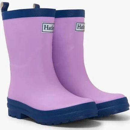 HATLEY Matte Rain Boots Purple Rubber Rain Boots