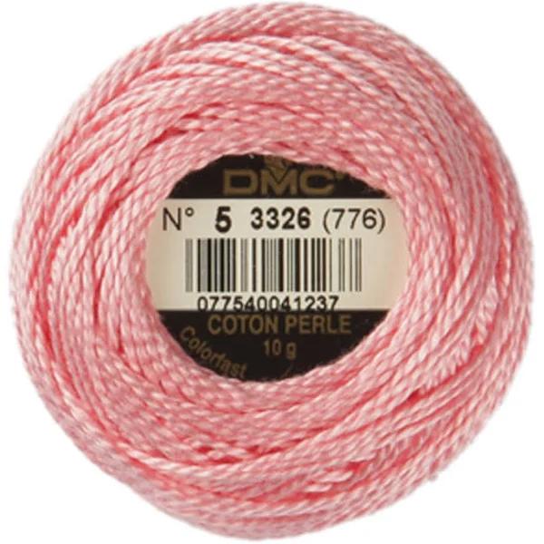 DMC Perle 5 Cotton #3326 Light Rose Pink 10g Ball 45m